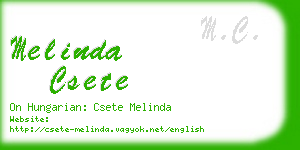 melinda csete business card